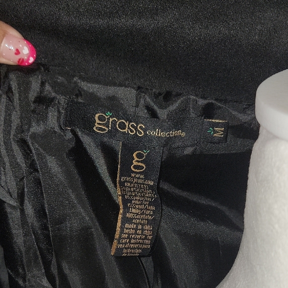 Grass Collection Black Ruffled Utility Jacket - Picture 2 of 7